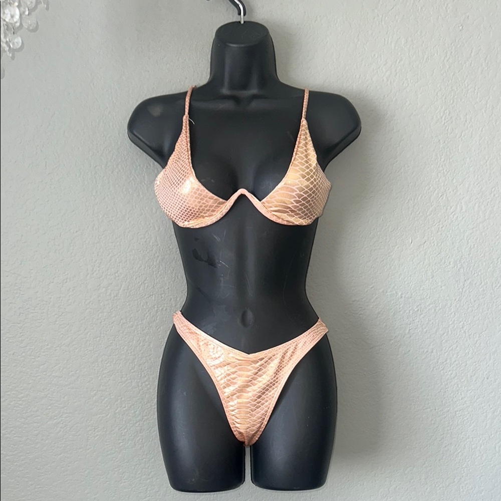 Stylish Peach Bikini Set